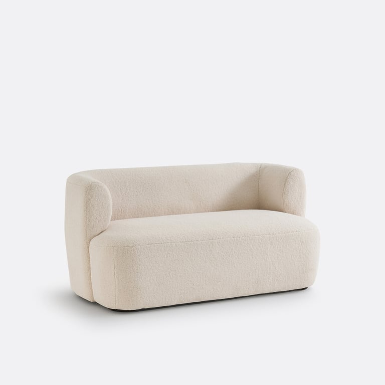 Nidou canapé 2 places bouclette beige - Vue supplémentaire 1