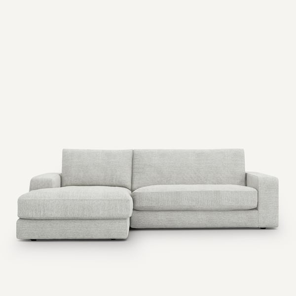 Skander canapé d'angle fixe 4 places tissu chiné multicolore