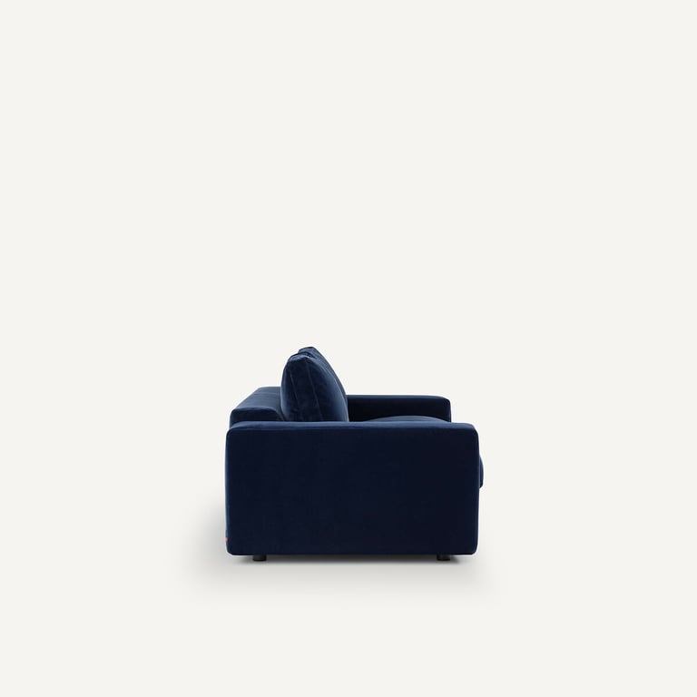 Skander canapé convertible 3 places velours bleu nuit - Vue supplémentaire 3