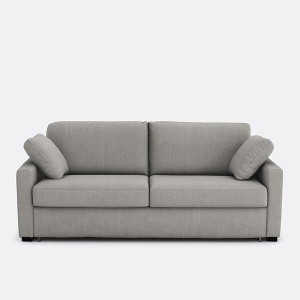 TIMOR canapé convertible 3 places convertible 2 comfort ® en coton et lin beige