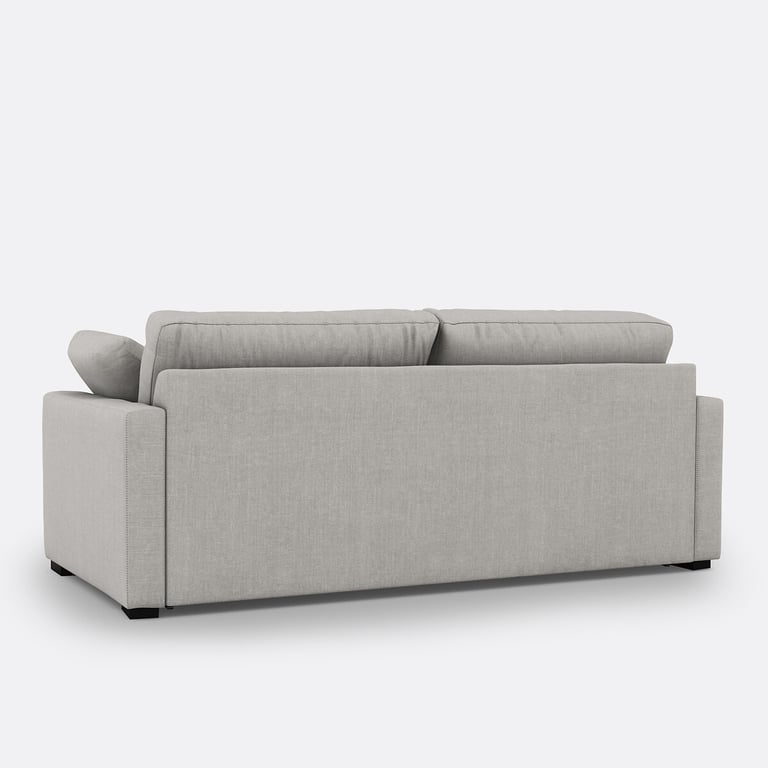 TIMOR canapé convertible 3 places convertible 2 comfort ® en coton et lin beige - Vue supplémentaire 2