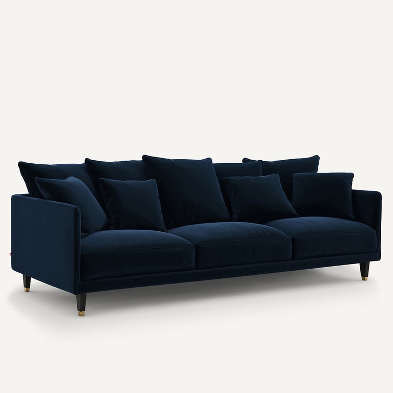 Produit similaire: Lazare canapé 3 places velours bleu nuit