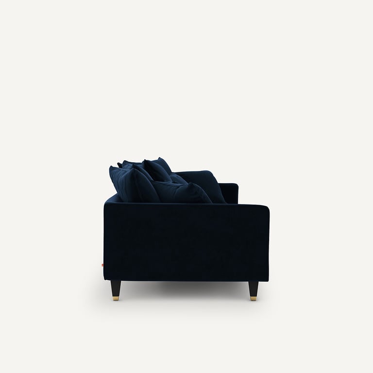 Lazare canapé 3 places velours bleu nuit - Vue supplémentaire 2