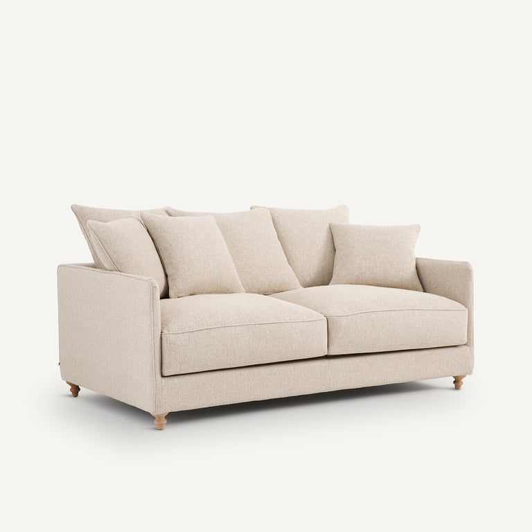 Lazare canapé convertible 3 places bouclette beige - Vue supplémentaire 2