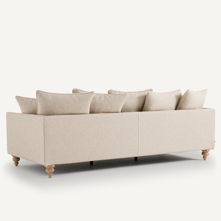 Lazare - Canapé 3 places tissu bouclette beige - Vue supplémentaire 3