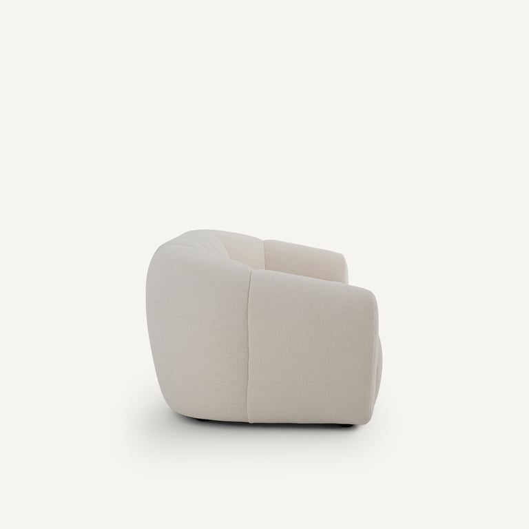 Tylan canapé 3 places tissu chenille blanc - Vue supplémentaire 2