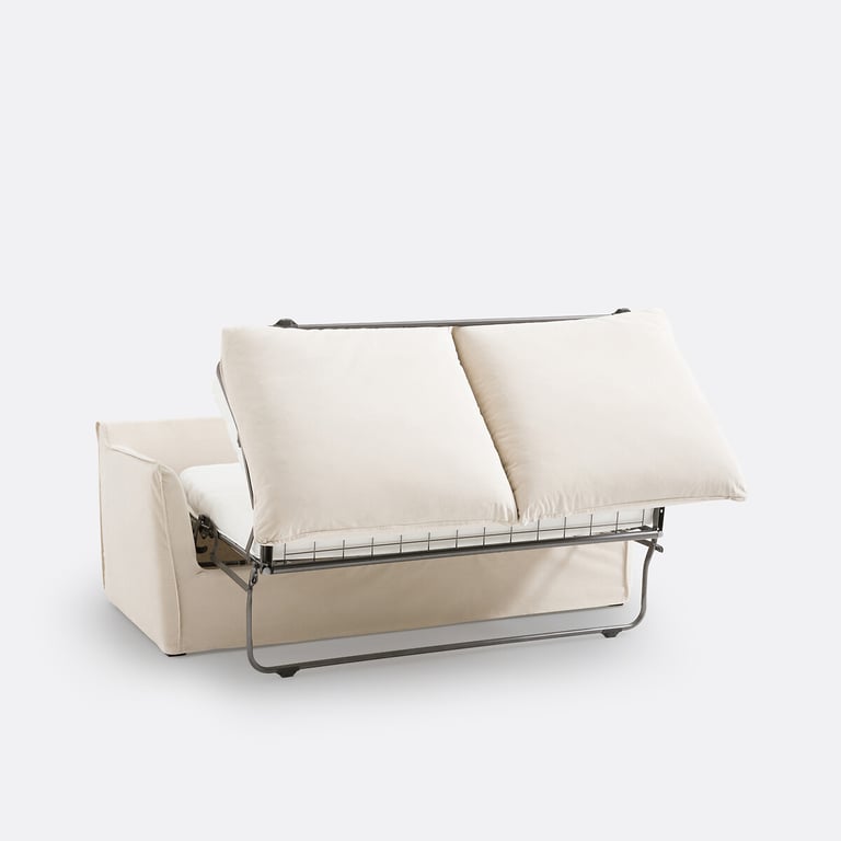 Odna canapé convertible 3 places velours beige - Vue supplémentaire 3