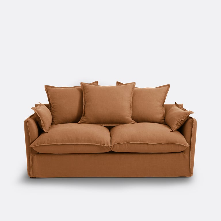 Produit similaire: Odna canapé convertible 3 places lin froissé marron