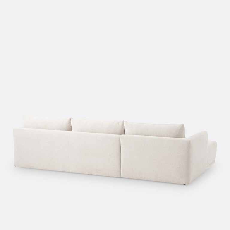 Lupita canapé d'angle gauche 4 places chenille beige - Vue supplémentaire 3