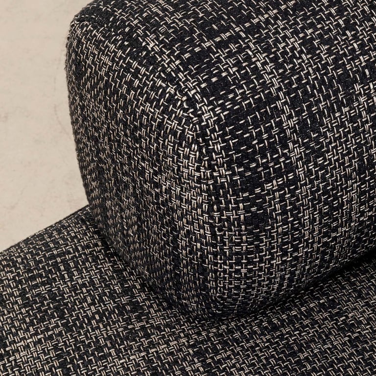Bow - Canapé d'angle fixe tissu noir - Vue supplémentaire 2