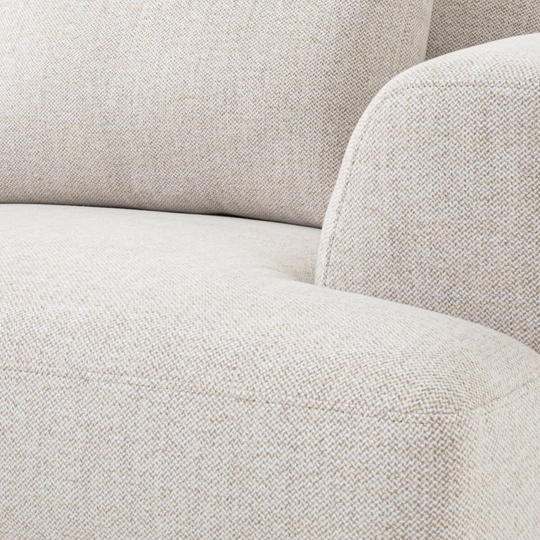 Marsile canapé d'angle gauche 4 places tweedé beige - Vue supplémentaire 1
