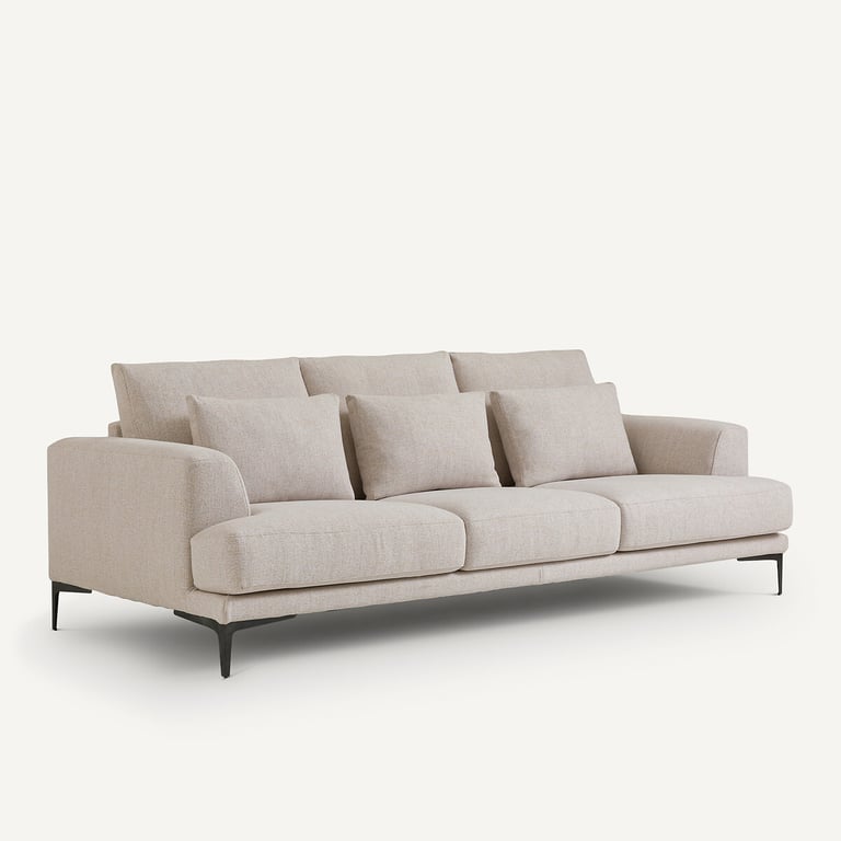 Marsile canapé 4 places tweed beige - Vue supplémentaire 1