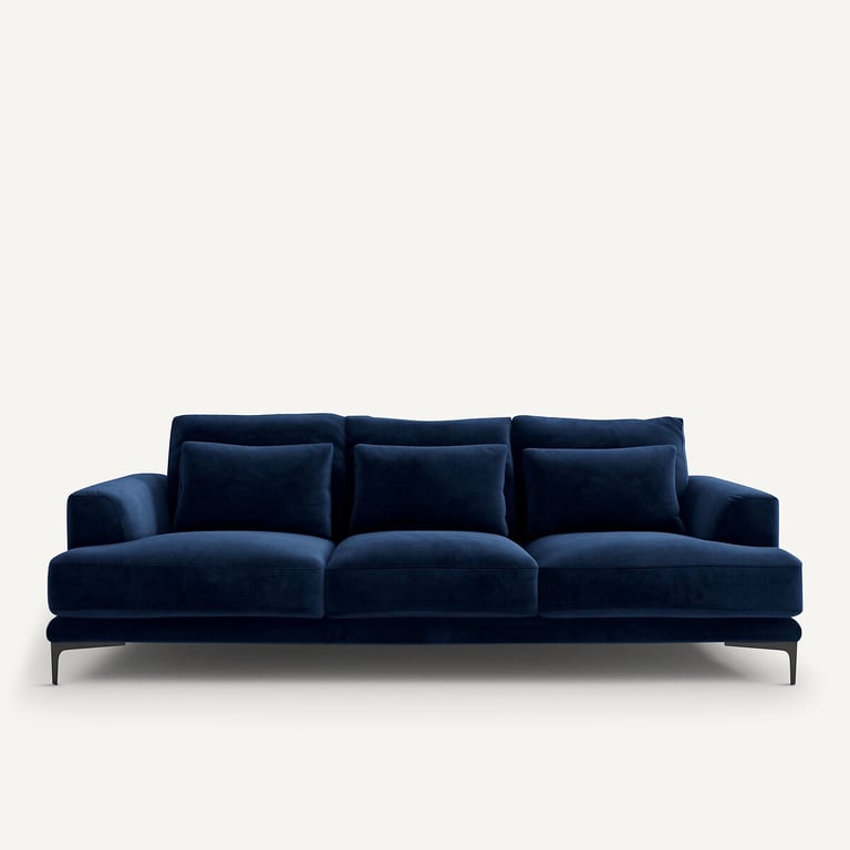 Produit similaire: Marsile canapé 4 places velours bleu