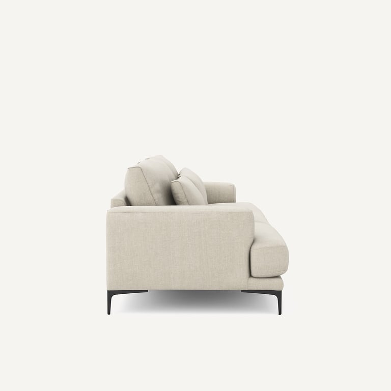 Marsile canapé 4 places coton lin beige - Vue supplémentaire 2