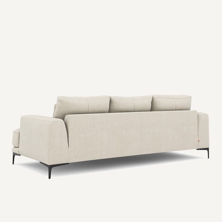 Marsile canapé 4 places coton lin beige - Vue supplémentaire 3