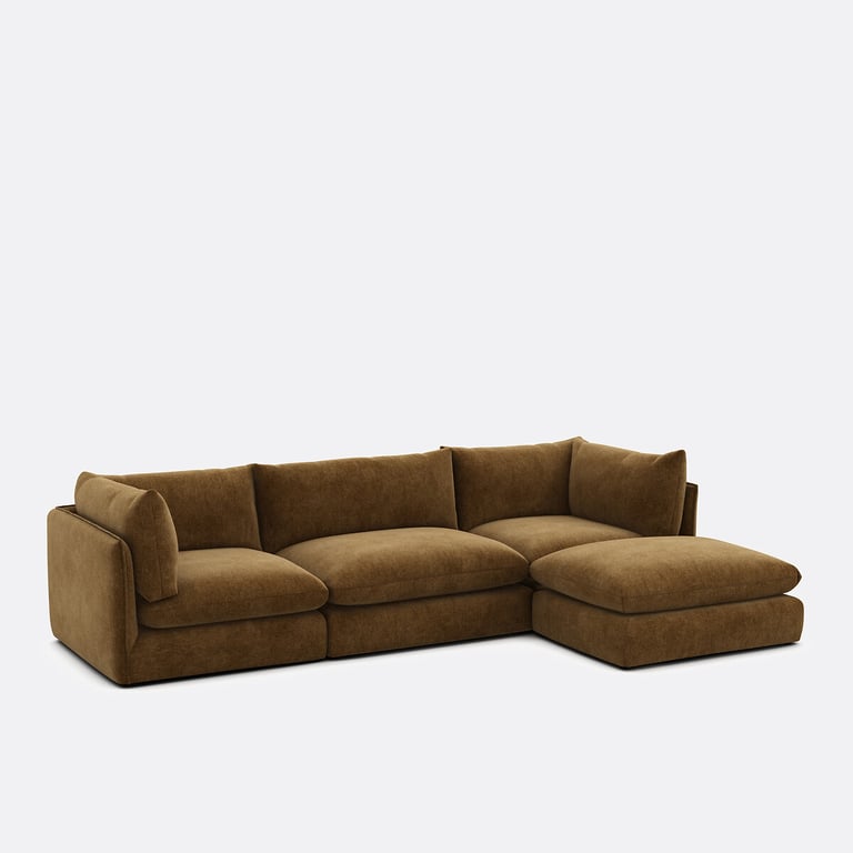 Malo canapé 1 place tissu chiné vert - Vue supplémentaire 1