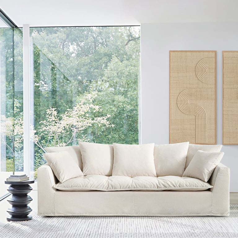 Produit similaire: Otavia canapé 3 places tissu chenille blanc