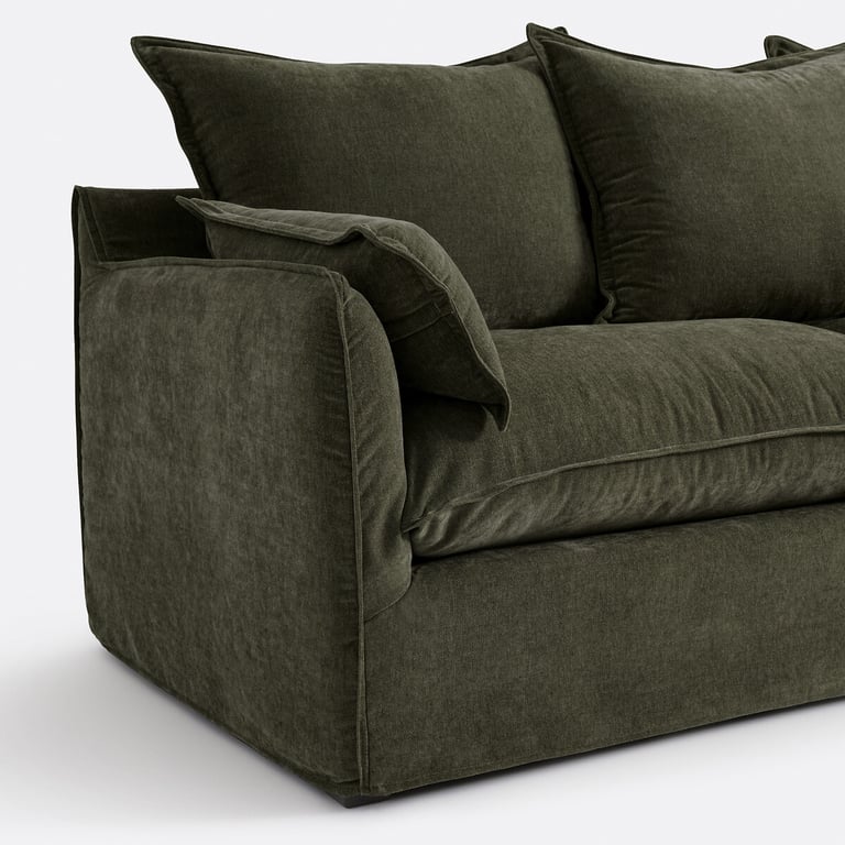 ODNA canapé 3 places polyester vert - Vue supplémentaire 1