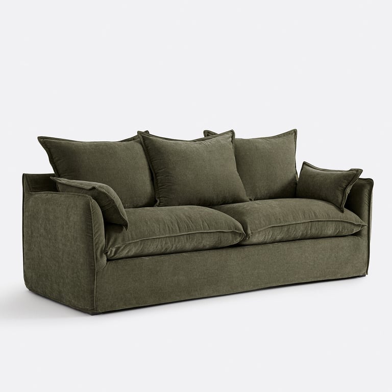ODNA canapé 3 places polyester vert - Vue supplémentaire 2