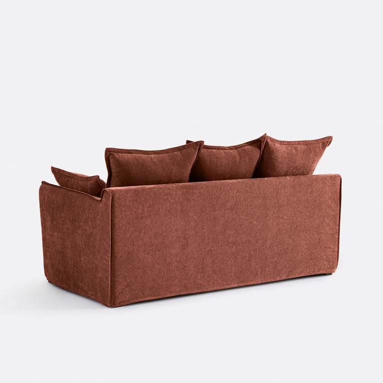 Odna canapé convertible 2 places tissu chiné rosé - Vue supplémentaire 3