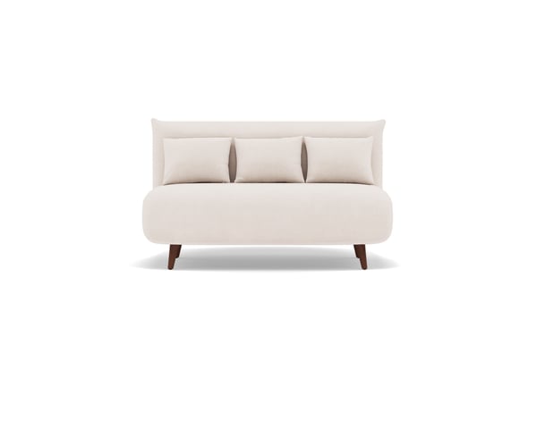 Lumi canapé convertible 2 places velours côtelé beige