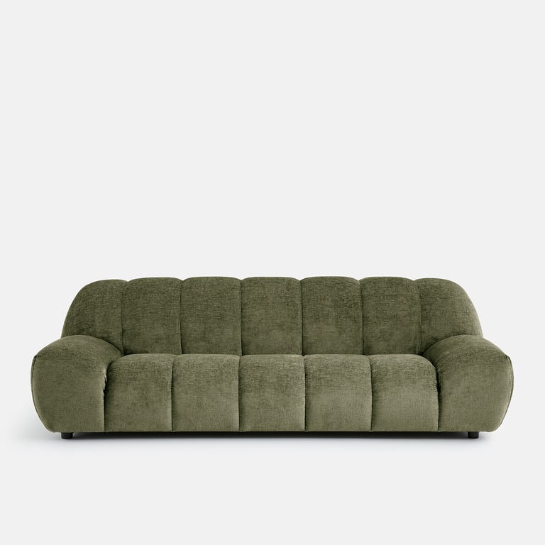 Nuria canapé 4 places velours épais vert - Vue supplémentaire 1