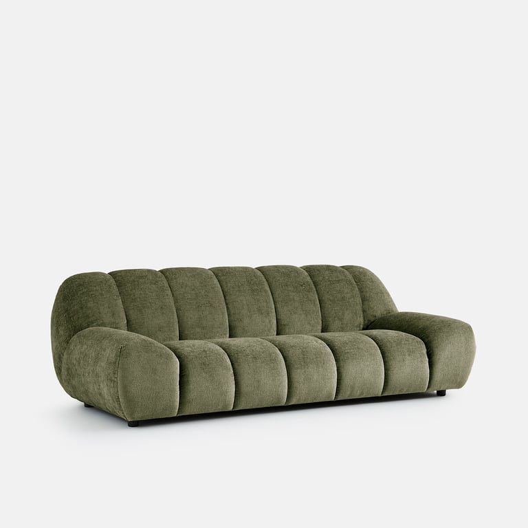 Nuria canapé 4 places velours épais vert - Vue supplémentaire 3