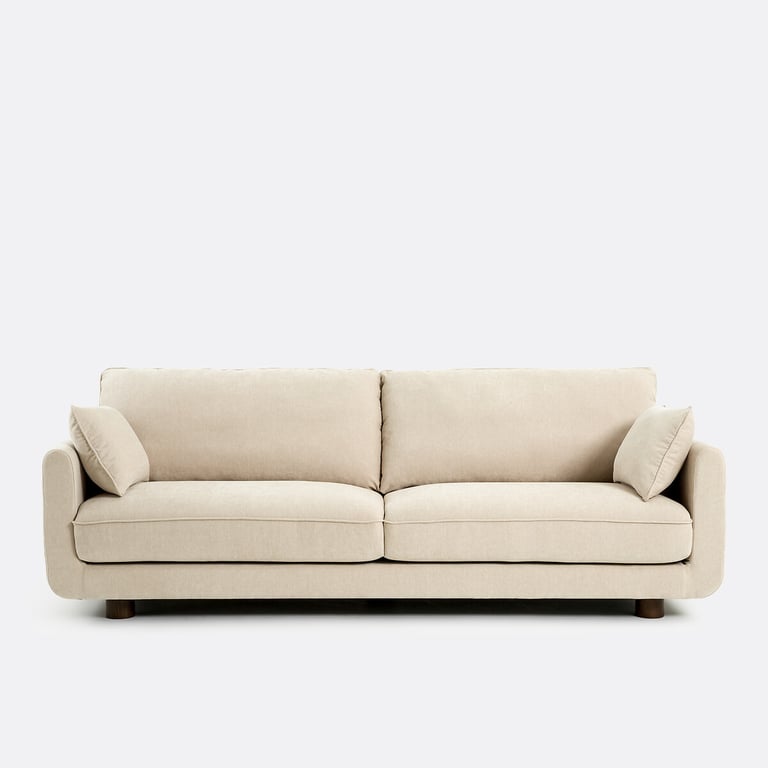 Emilio canapé 3 places tissu chiné beige - Vue supplémentaire 1
