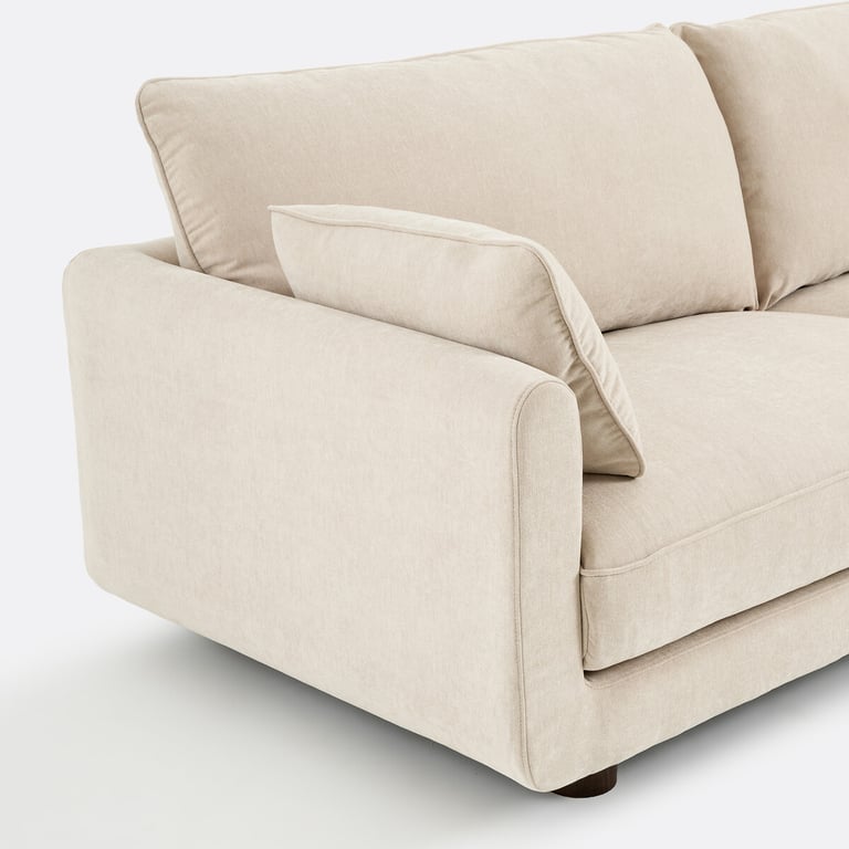 Emilio canapé 3 places tissu chiné beige - Vue supplémentaire 2