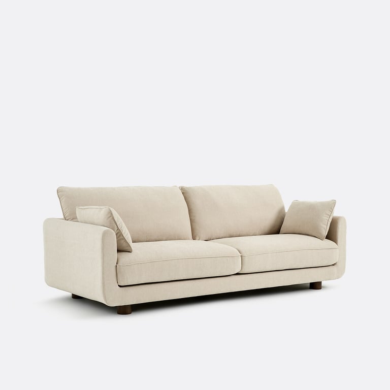 Emilio canapé 3 places tissu chiné beige - Vue supplémentaire 3