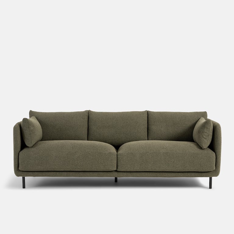Produit similaire: Victor canapé 3 places tissu bouclette vert