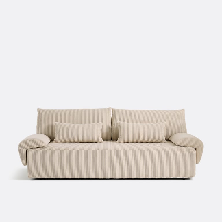 Produit similaire: MAONA canapé convertible 3 places convertible avec coffre en velours côtelé beige