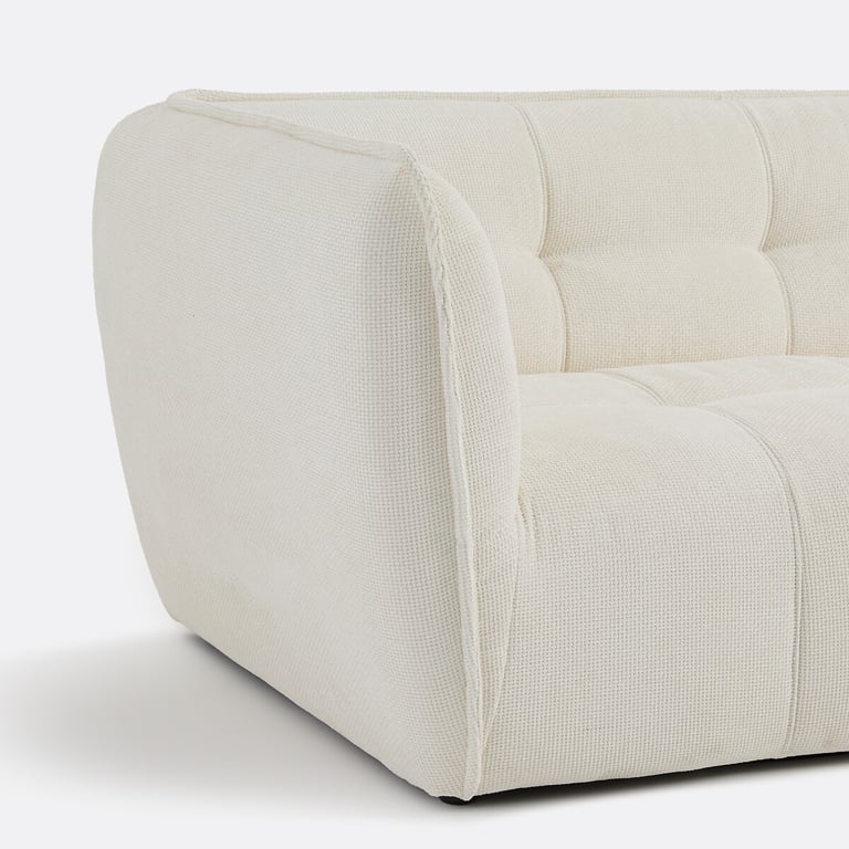 Simone canapé 3 places chenille beige - Vue supplémentaire 2
