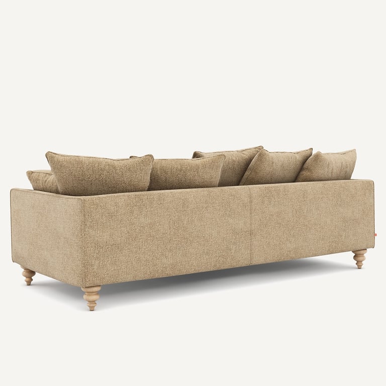 Lazare canapé 3 places tissu coton armuré beige - Vue supplémentaire 3