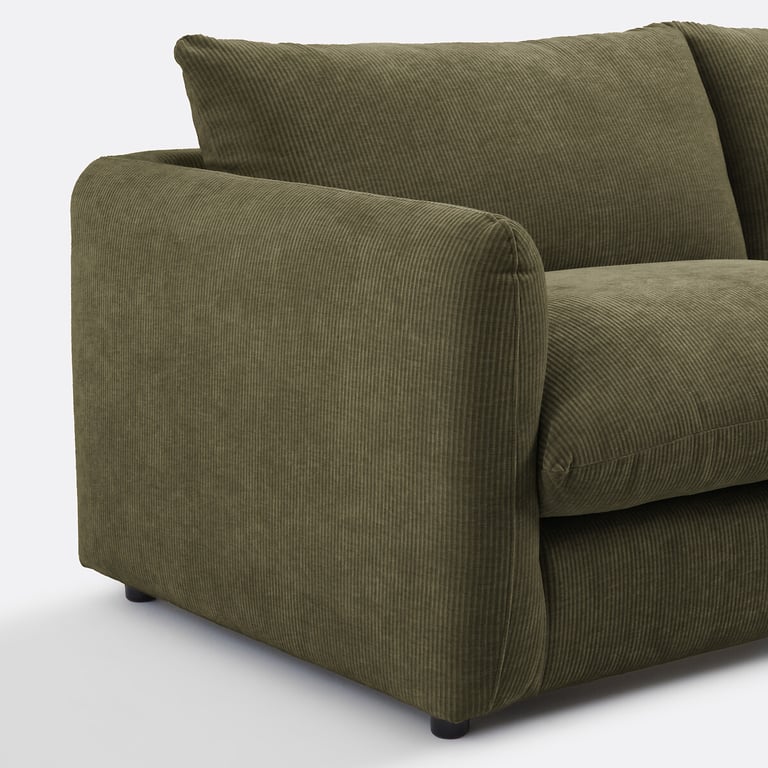 YDE canapé convertible 3 places velours vert - Vue supplémentaire 1
