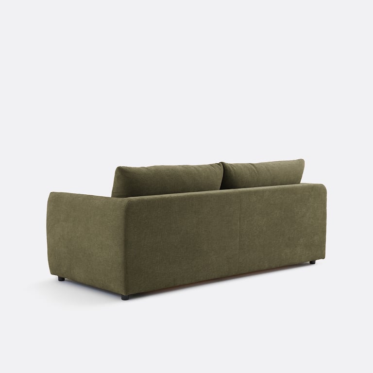 YDE canapé convertible 3 places velours vert - Vue supplémentaire 3