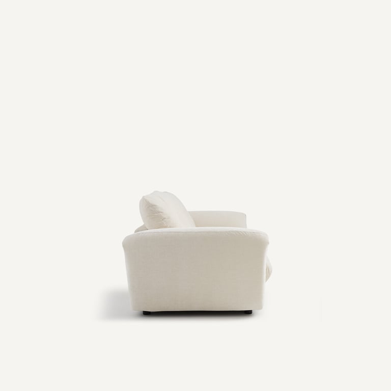 Edgar canapé convertible 3 places tissu chenille blanc - Vue supplémentaire 3