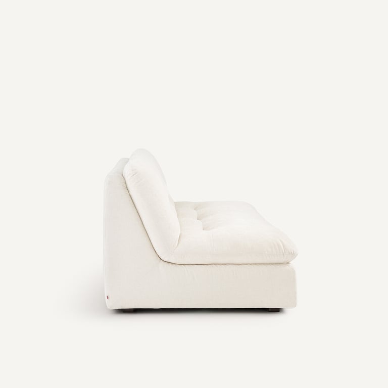 Giuliano canapé 3 places 3p modulable velours chenille blanc - Vue supplémentaire 2
