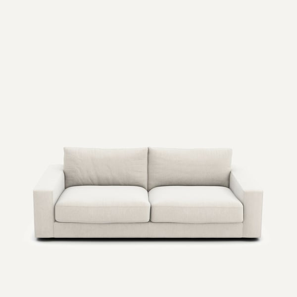 Skander canapé convertible 3 places velours chenille blanc