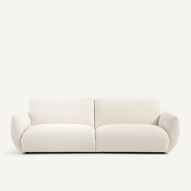 Produit similaire: Spogano canapé 3 places velours chenille blanc