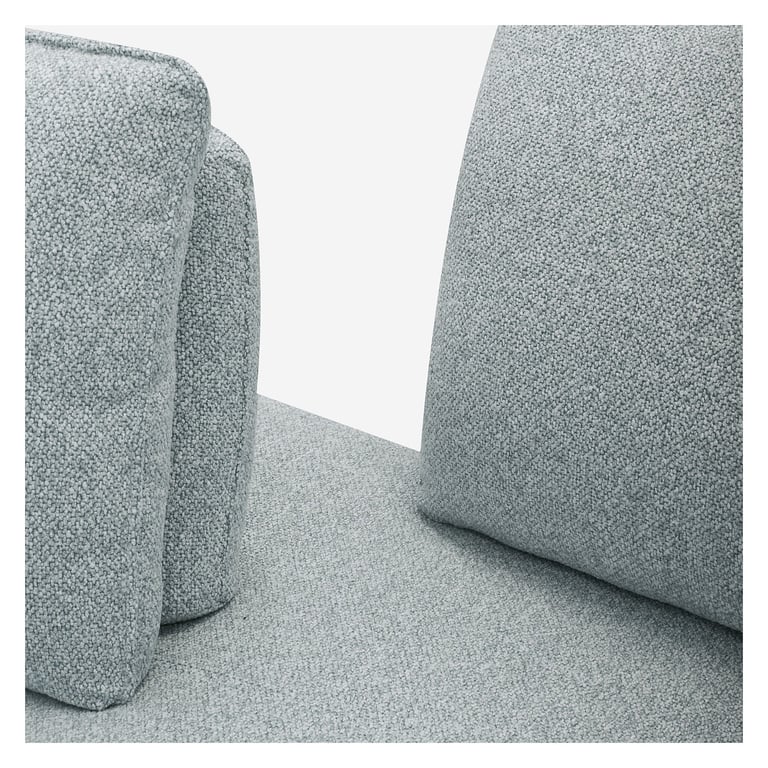Vilobi - Canapé 3 places tissu texturé bleu dossier avance-recule - Vue supplémentaire 3
