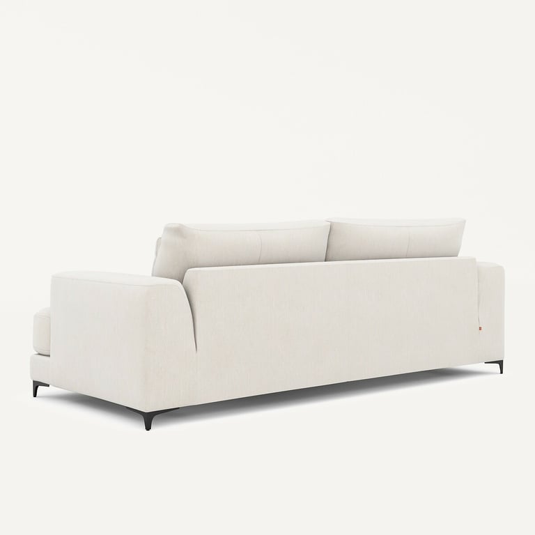 Marsile canapé convertible 4 places velours chenille blanc - Vue supplémentaire 3