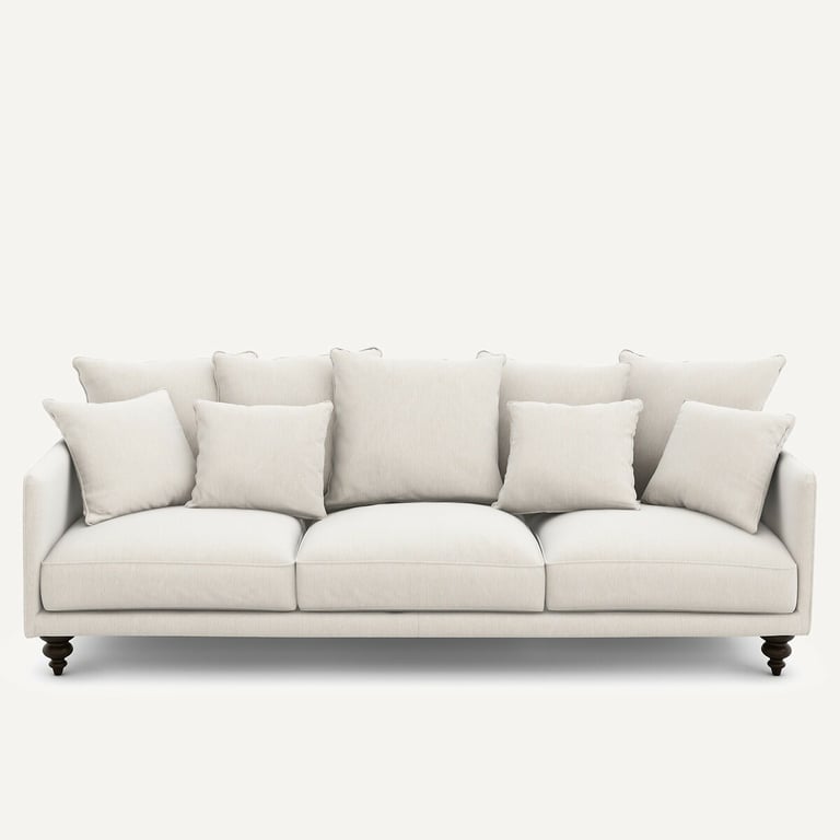 Produit similaire: Lazare canapé 3 places tissu chenille blanc