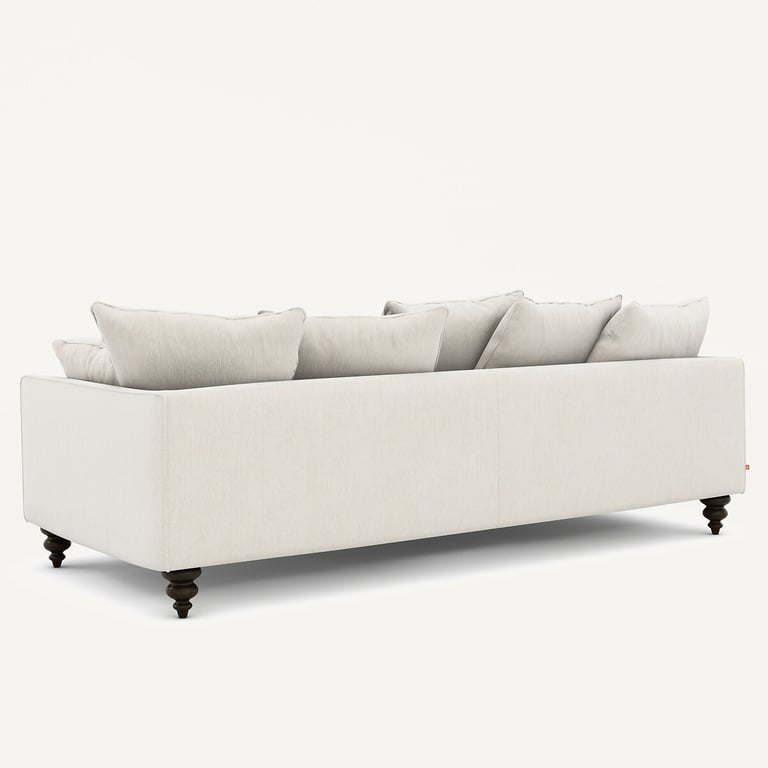 Lazare canapé 3 places tissu chenille blanc - Vue supplémentaire 3