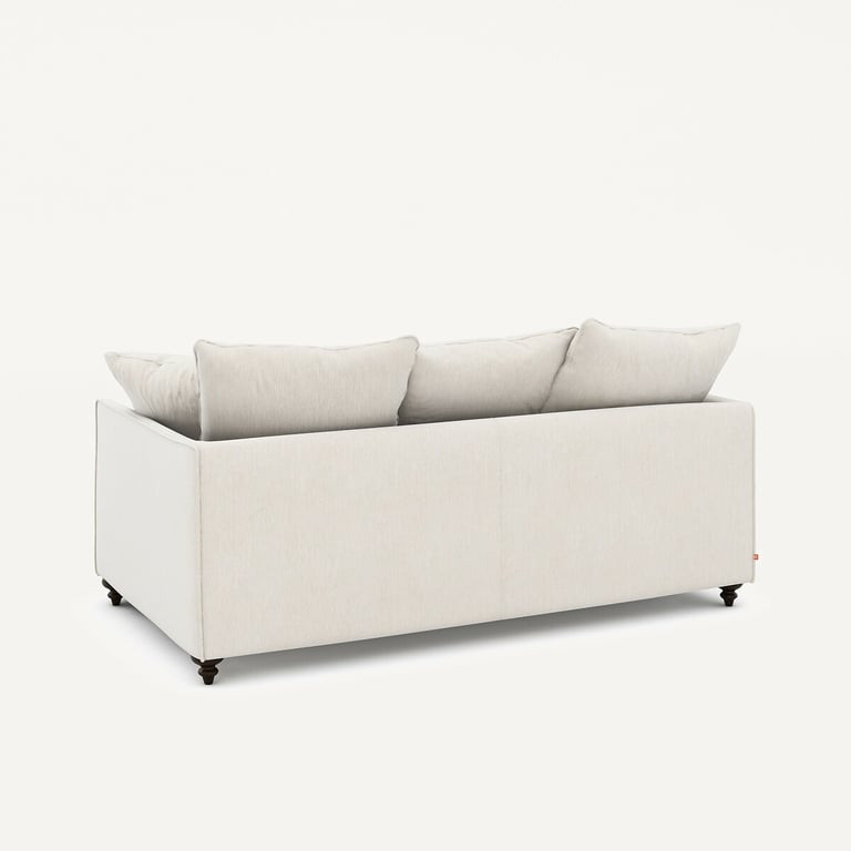 Lazare canapé convertible 3 places velours chenille blanc - Vue supplémentaire 3