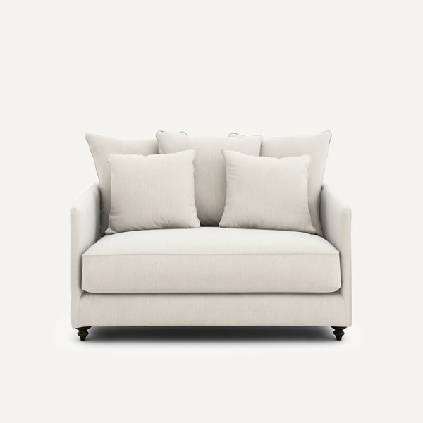 Lazare canapé convertible 2 places convertible velours chenille blanc