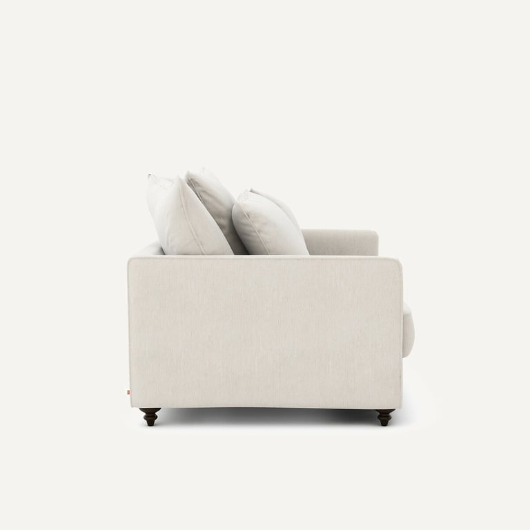 Lazare canapé convertible 2 places convertible velours chenille blanc - Vue supplémentaire 2