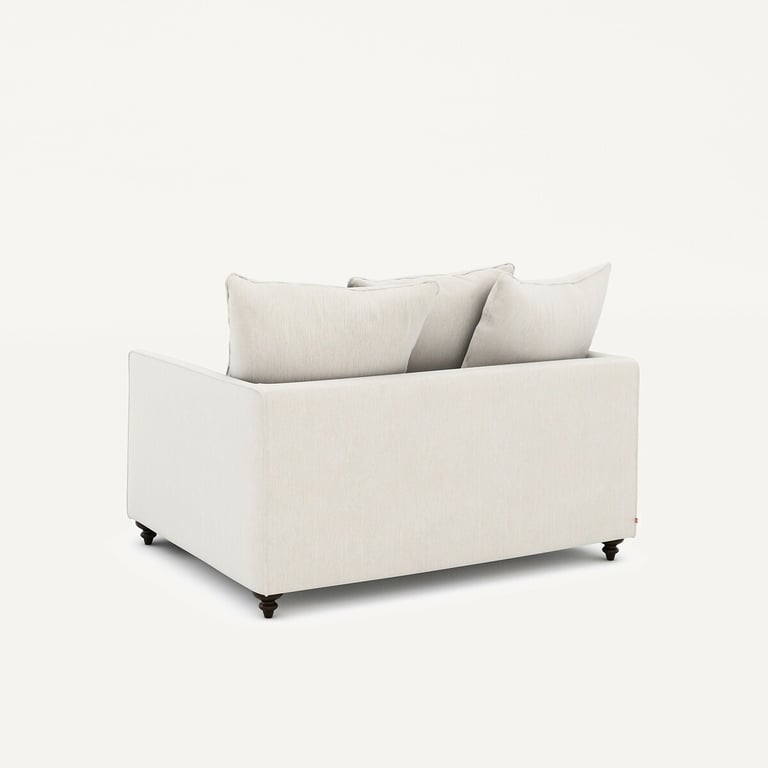Lazare canapé convertible 2 places convertible velours chenille blanc - Vue supplémentaire 3