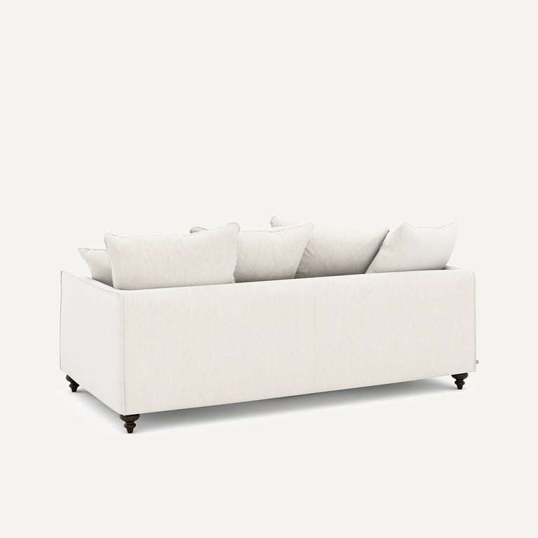 Lazare canapé convertible 3 places velours chenillé blanc - Vue supplémentaire 3