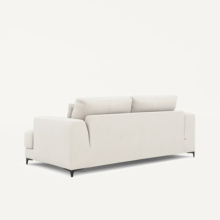 Marsile canapé convertible 3 places velours chenille blanc - Vue supplémentaire 3